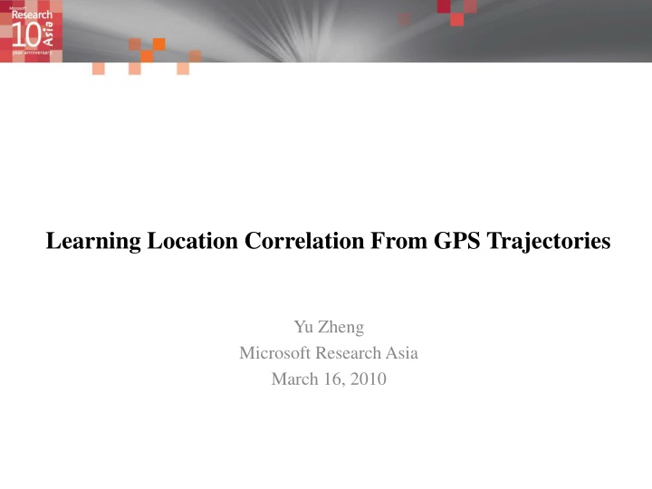 learning location correlation from n.w