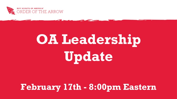 oa leadership update n.w