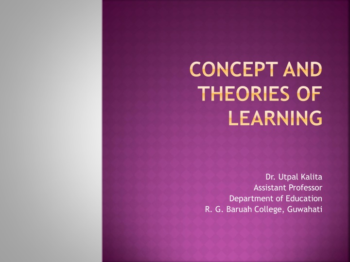 concept and theories of learning n.w