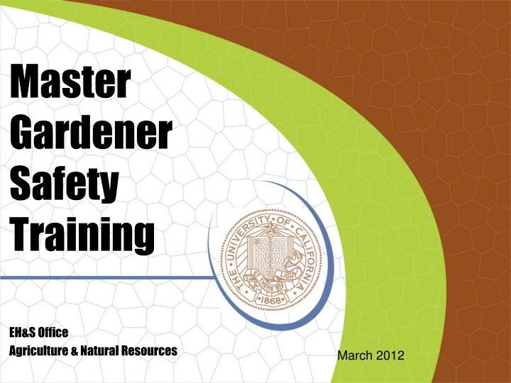 master gardener safety training n.w