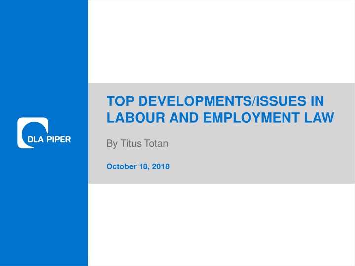 top developments issues in labour and employment n.w