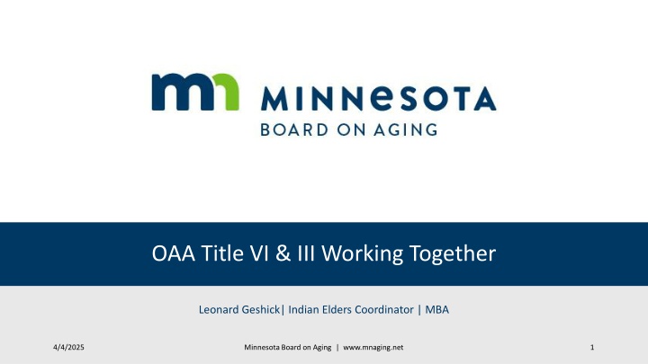 oaa title vi iii working together n.w