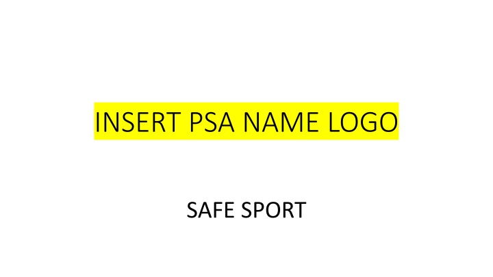 Promoting Safe Sport Initiatives