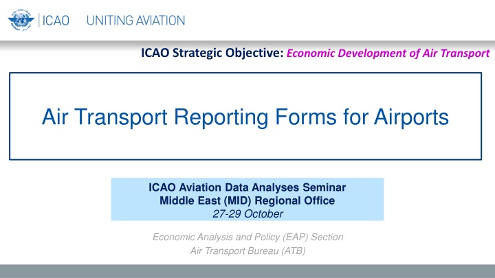 icao strategic objective economic development n.w