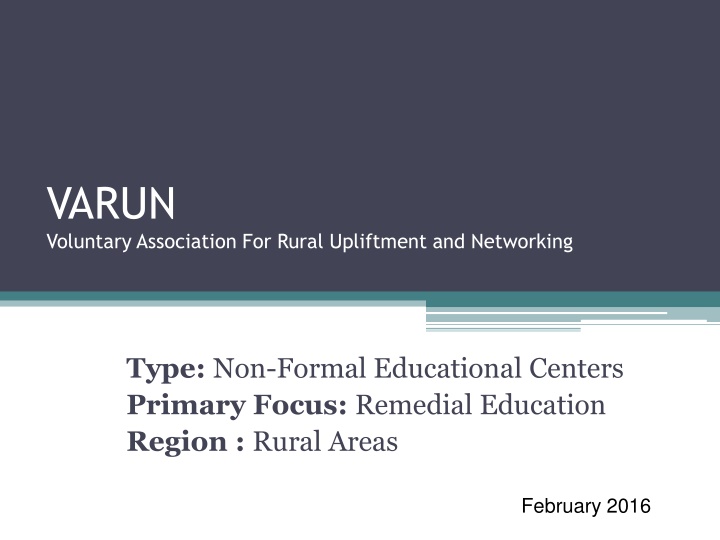 varun voluntary association for rural upliftment n.w