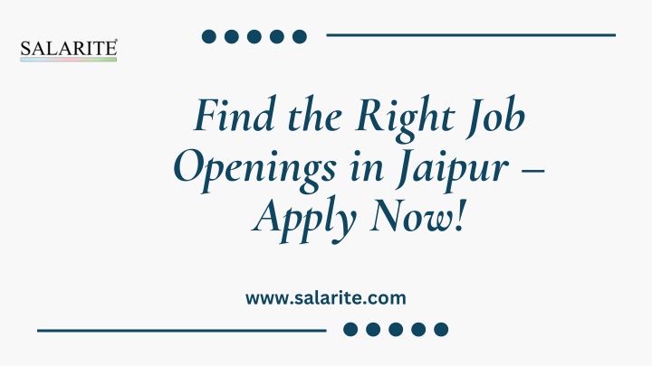 Find the Right Job Openings in Jaipur – Apply Now!