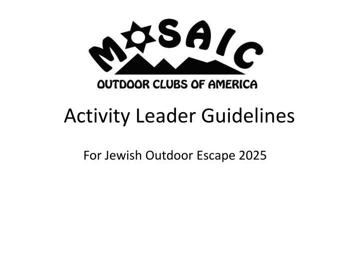 activity leader guidelines n.w