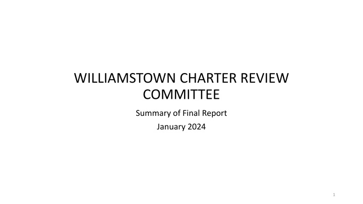 williamstown charter review committee n.w