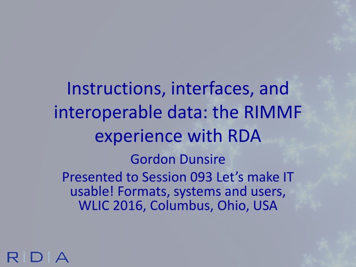 instructions interfaces and interoperable data n.w