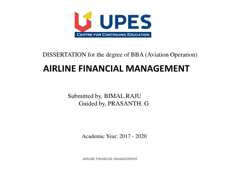 dissertation for the degree of bba aviation n.w
