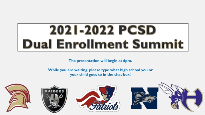 the presentation will begin at 6pm n.w