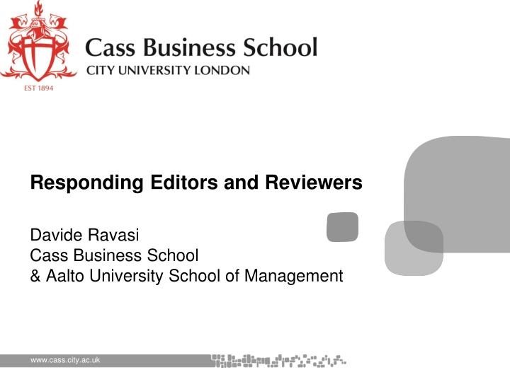 responding editors and reviewers n.w