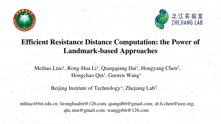 efficient resistance distance computation n.w