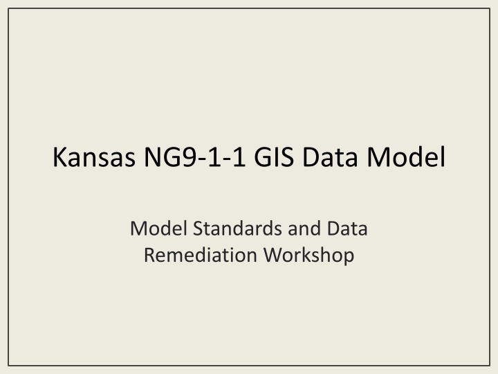 kansas ng9 1 1 gis data model n.w