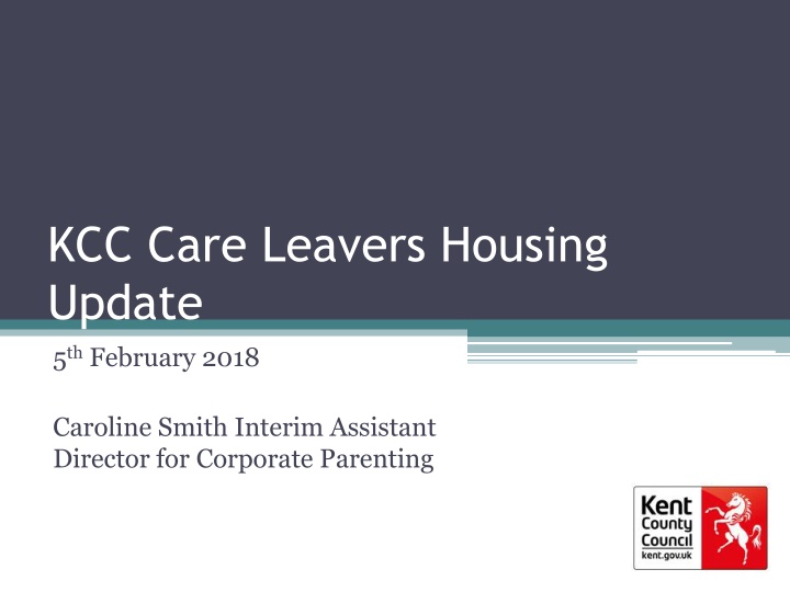 kcc care leavers housing update 5 th february 2018 n.w