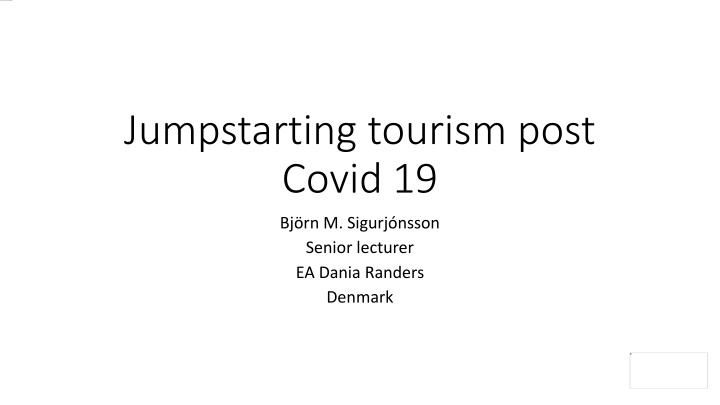 jumpstarting tourism post covid 19 n.w