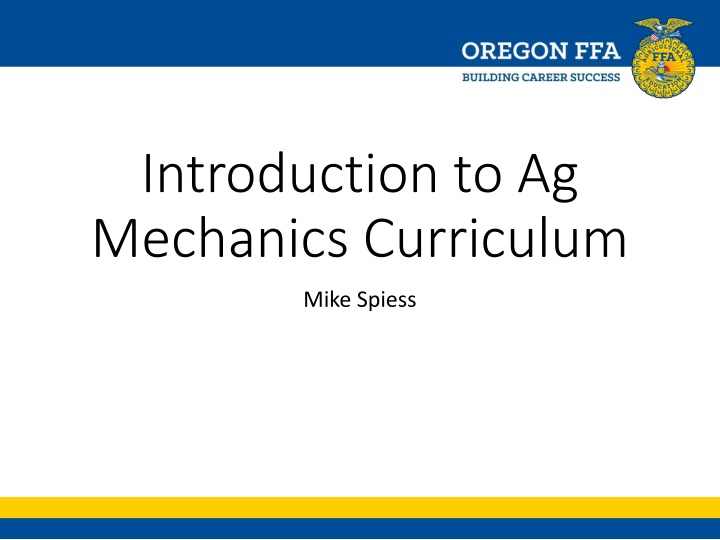introduction to ag mechanics curriculum n.w