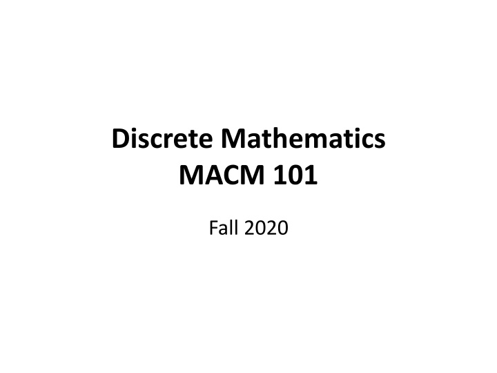 discrete mathematics macm 101 n.w