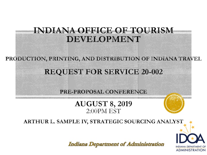 indiana office of tourism development n.w