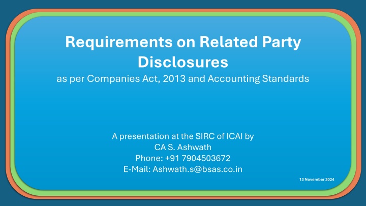requirements on related party disclosures n.w