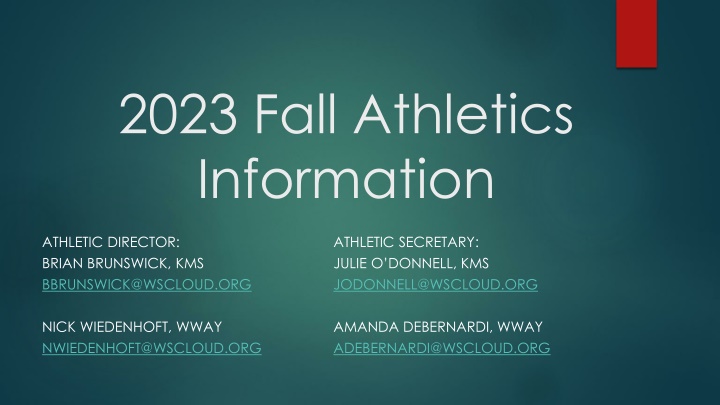 Middle School Athletics Information and Philosophy