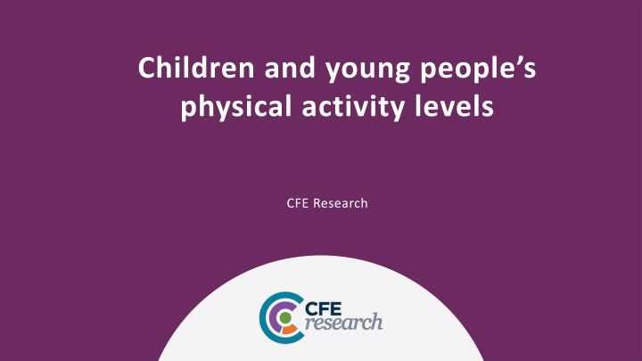children and young people s physical activity n.w