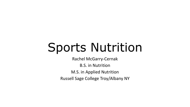 sports nutrition n.w