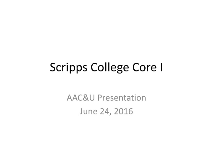 scripps college core i n.w