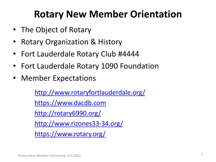 rotary new member orientation n.w
