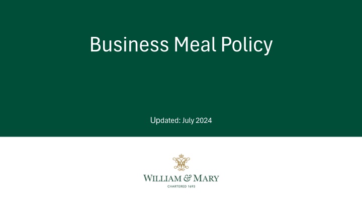 business meal policy n.w