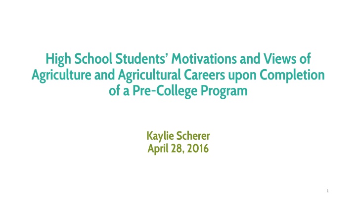 high school students motivations and views n.w