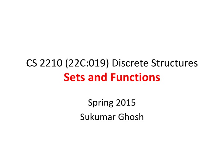 cs 2210 22c 019 discrete structures sets n.w