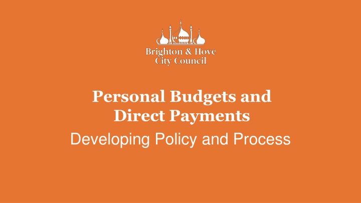 personal budgets and direct payments developing n.w