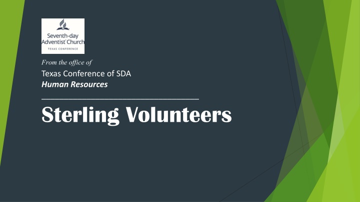 from the office of texas conference of sda human n.w