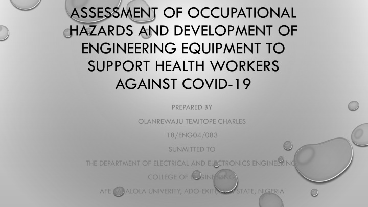 assessment of occupational hazards n.w