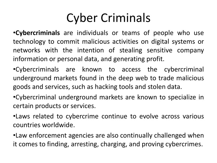cyber criminals n.w