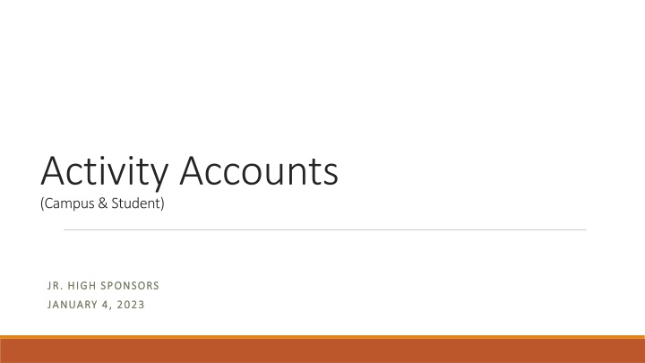 activity accounts campus student n.w