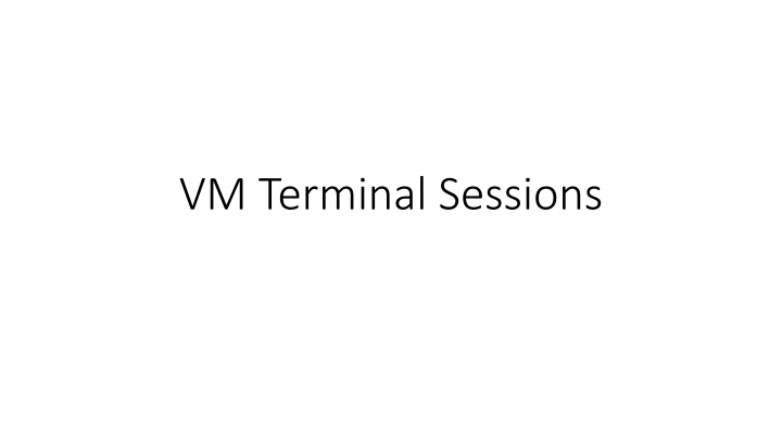 vm terminal sessions n.w