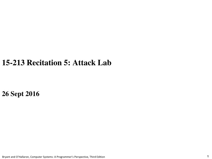 15 213 recitation 5 attack lab n.w