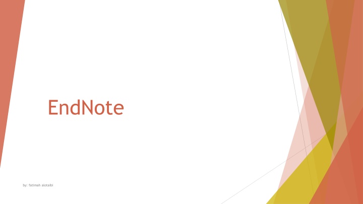 EndNote Software Overview