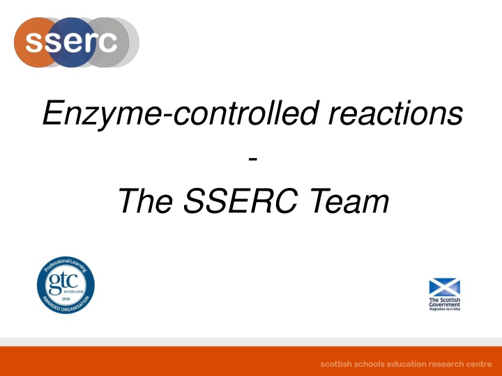 enzyme controlled reactions the sserc team n.w