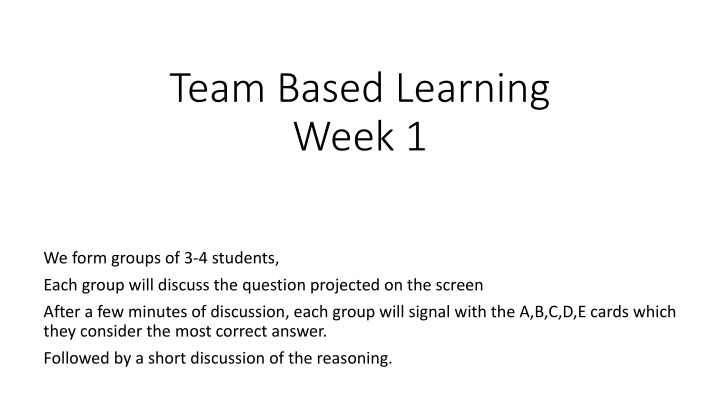 team based learning week 1 n.w
