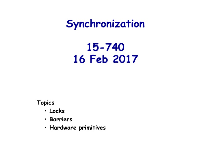 synchronization n.w