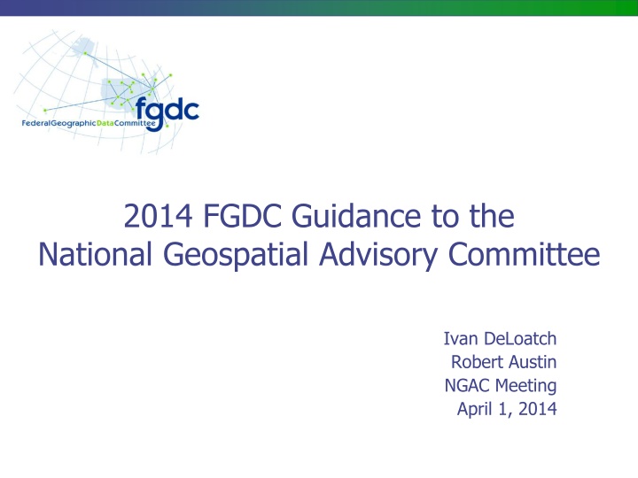 2014 fgdc guidance to the national geospatial n.w
