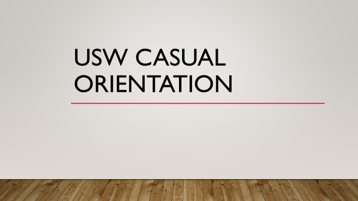 usw casual orientation n.w