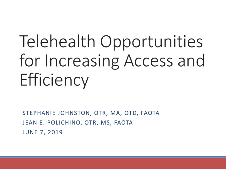 telehealth opportunities for increasing access n.w
