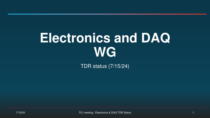 electronics and daq wg n.w
