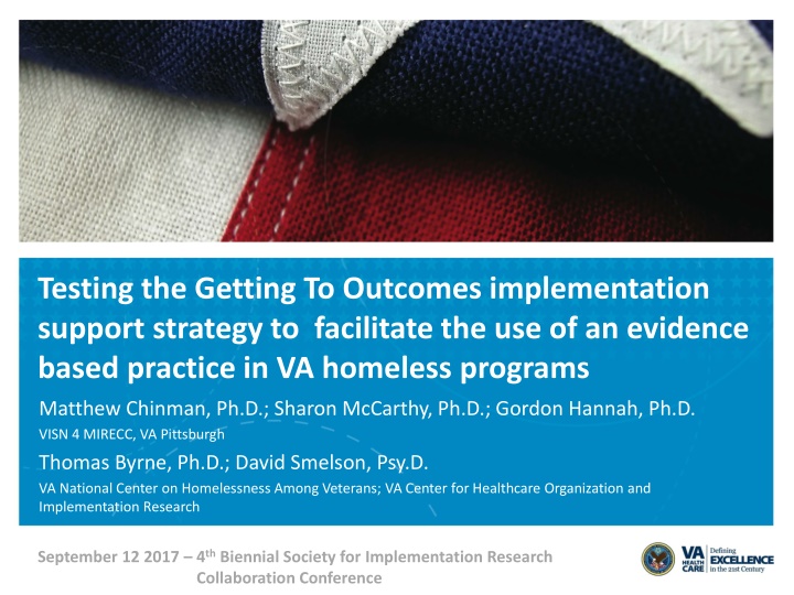 testing the getting to outcomes implementation n.w