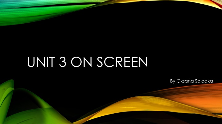 unit 3 on screen n.w