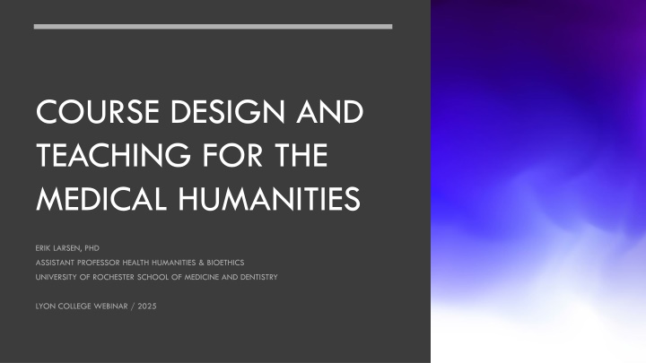 course design and teaching for the medical n.w